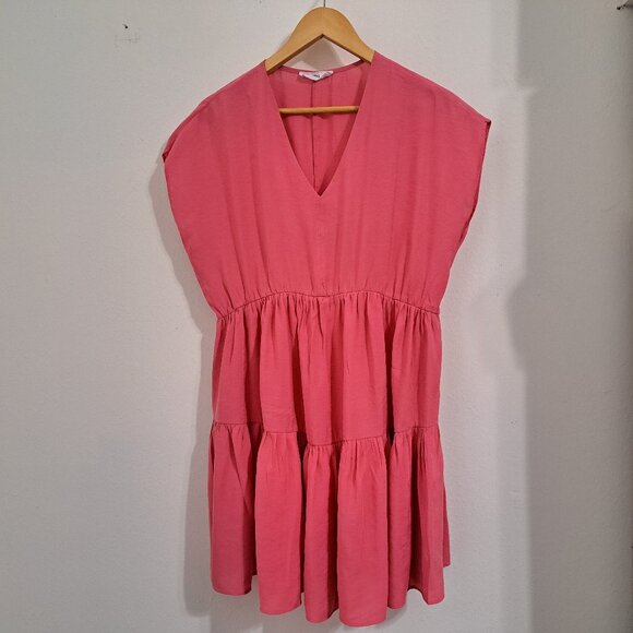 MNG Dresses & Skirts - MNG Juniors Tiered Dress Pink Color Size 2 Sleeveless